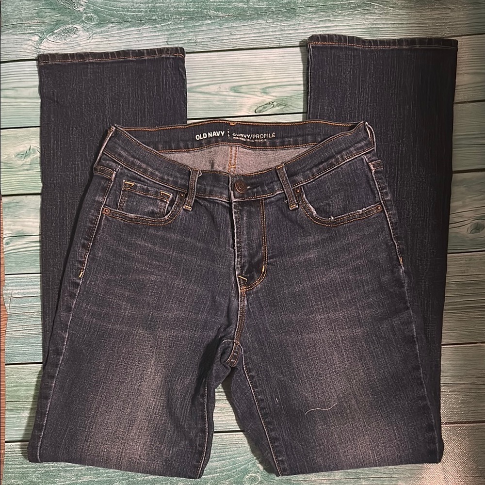 Old Navy Women's Dark Blue Boot Cut Jeans. EUC